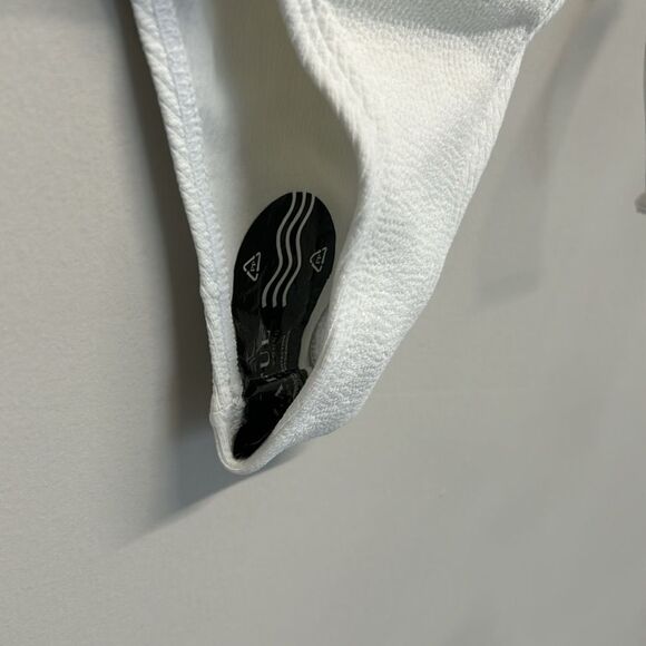 ZAFUL Women’s Strapless Lace Up Bikini Bandeau 2 Piece Swimsuit White Small - Picture 3 of 7